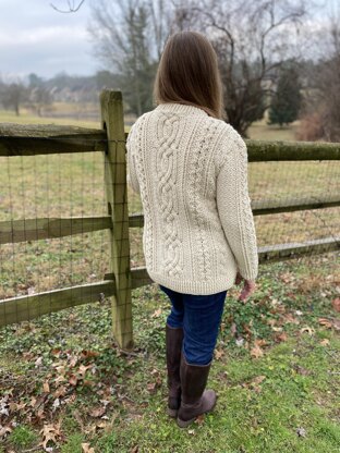 Bonnie's Aran Cabled Jumper Crochet pattern by Bonnie Barker