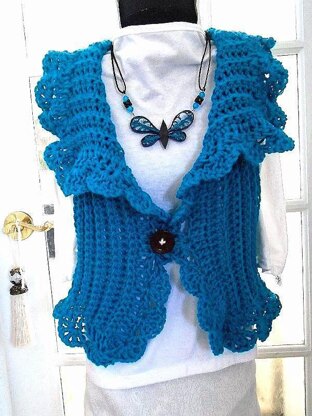 786 Peacock Shrug/Vest Cardigan