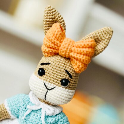 Crochet bunny, amigurumi bunny, crochet bunny toy,Blue Easter binnies