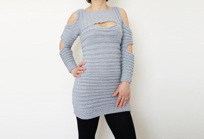 Ribbed Cut-Outs Tunic