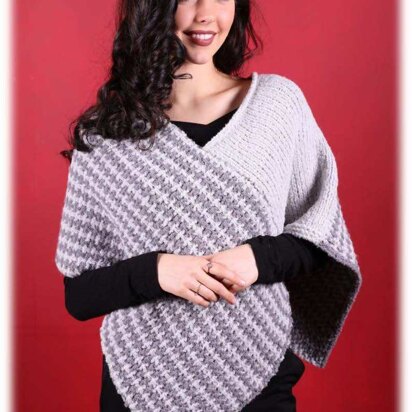 Women's Poncho in Plymouth Yarn Arequipa Boucle - 2995 - Downloadable PDF