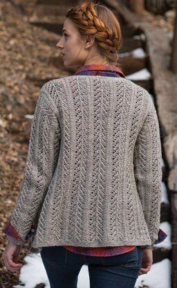 Two Trees Cardigan in Hudson Valley Fibers Moodna - Downloadable PDF