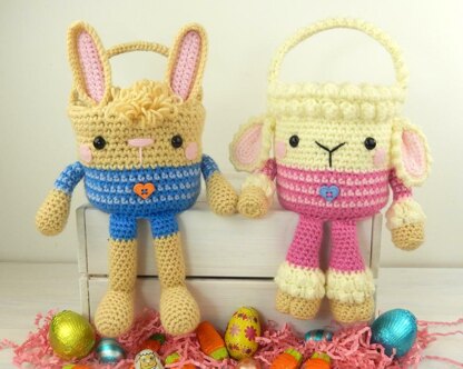 Rabbit and Lamb Easter Baskets