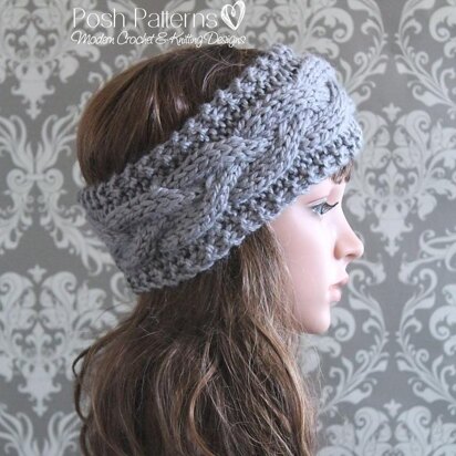 Cable Headband Ear Warmer Knitting Pattern 407