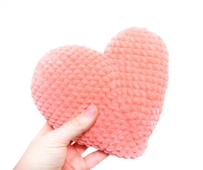 Patchy heart pillow