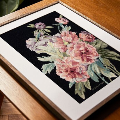 DMC Peony Branches Cross Stitch Kit - 24 × 35.5 cm