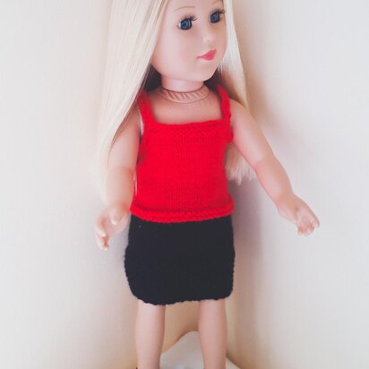 Red Top for Doll