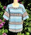 Astryd - Mock Fair-Isle Over-Size Top