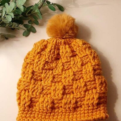 Beanie Hat with Square stitches