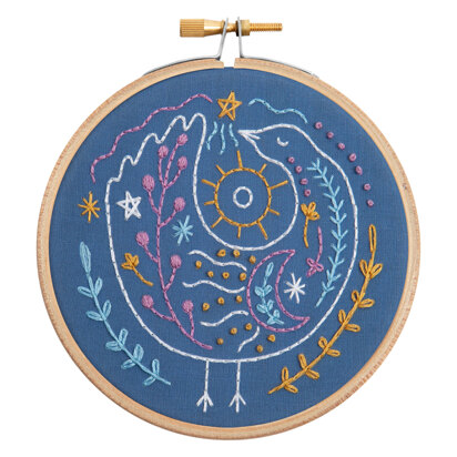 Hawthorn Handmade Celestial Bird Embroidery Kit