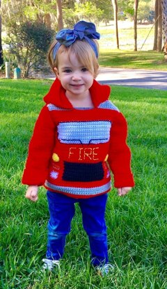 Fire Truck Toddler Hoodie