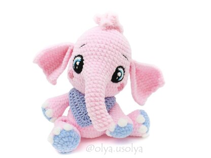 Sima the Elephant with bow and scarf (PDF + 5 Videos)