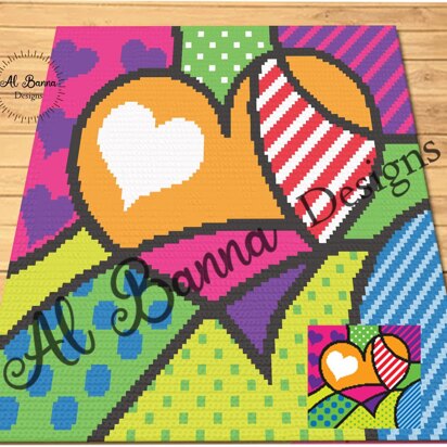 Heart Patchwork SC Graphgan (115 x 105)