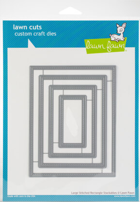 Lawn Fawn Lawn Cuts Custom Craft Die - Large Stitched Rectangle ...