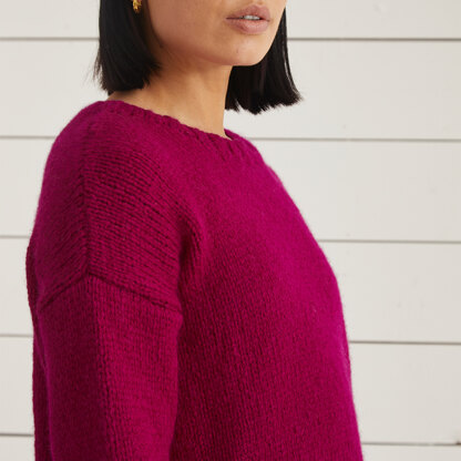 Take it Easy Sweater -  Knitting Pattern for Women in Debbie Bliss Paloma - Downloadable PDF