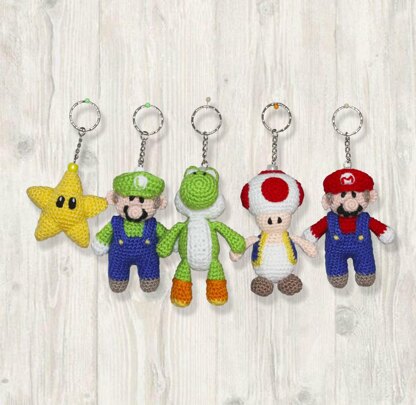 Nintendo Mario Characters Key Chains Crochet Pattern
