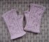 Tilting Leaf and Cable fingerless mitts/gloves