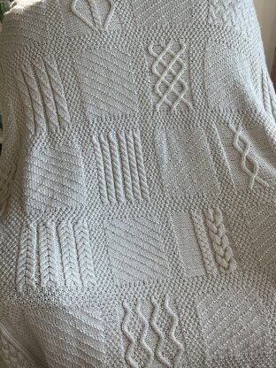 Seamless Knit Square Afghan