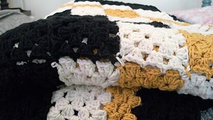 Double Irish Chain Granny Square Blanket