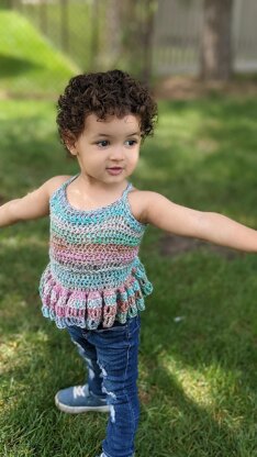 Ruffle toddler crop top