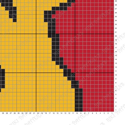 Winnie The Pooh Blanket Red Christmas Baby Throw Cartoon Afghan C2C CROCHET PATTERN