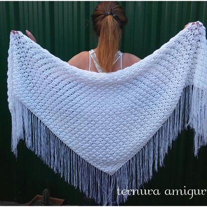 Shawl Triangular handkerchief crochet pattern