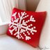 Snowflake Bobble Stitch Pillow