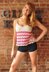 Bow Crazy Chevron Lace Open Back Tank Top with Bow