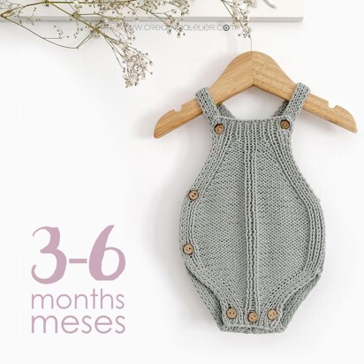 3-6 months - TWISTY DK Knitted Romper