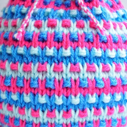 Lilac Speckled Rib 4 Cup Teapot Cosy Knitting Pattern.