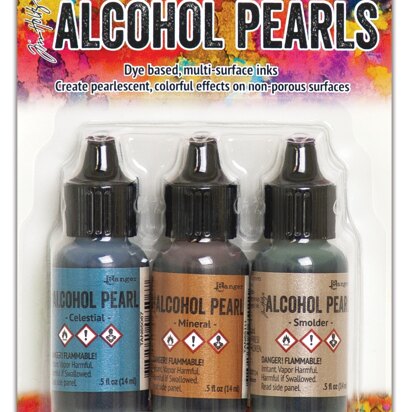 Ranger Tim Holtz Alcohol Ink Pearls Kits 3/Pkg - Kit #4