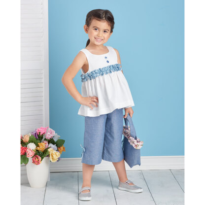 Simplicity Children's Dress, Top, Pants, Purses and Headband S9559 - Paper Pattern, Size A (3-4-5-6-7-8)