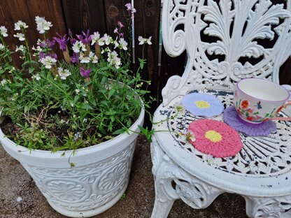 PDF Pretty Daisy Coaster Set Knitting Patterns
