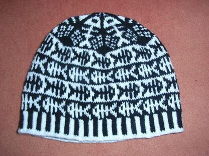 Fish & bone beanie