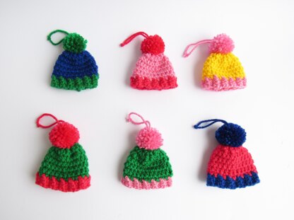 Pom Pom Beanie Hat Ornaments