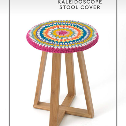 "Kaleidoscope Stool Cover" - Crochet Pattern For Home in Paintbox Yarns Simply DK