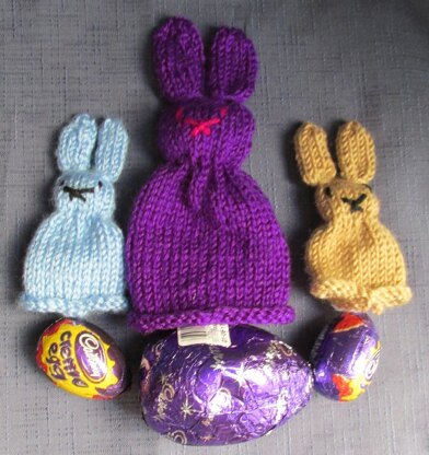 Free Knitting Pattern for Easter Bunny Egg Covers
