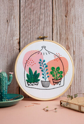 Hawthorn Handmade Vase 4 -  Succulent House * Embroidery Kit