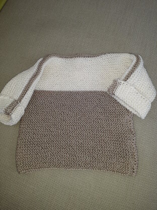 Baby boat necked jumper - French Macaroon