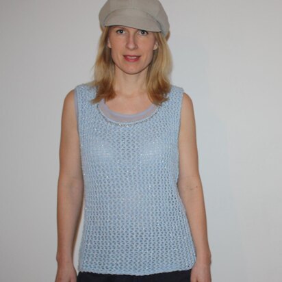 Pale Blue Mesh Top