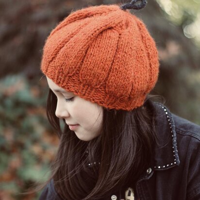 Miss Pumpkin Hat - knitting pattern
