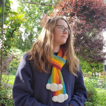 Rainbow Clouds Scarf