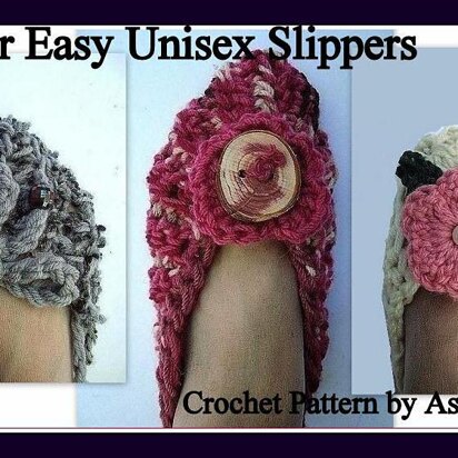 Easy Unisex Slippers | Crochet Pattern by Ashton11
