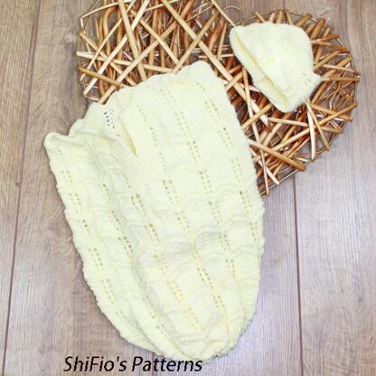 Knitting Pattern Baby Cuddle Sac Cocoon #133