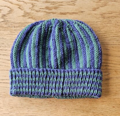 Two Way Stripe Beanie / Toque