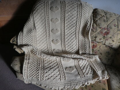 aran style afghan