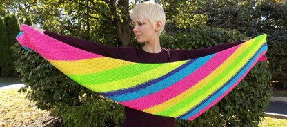 Asymmetric Shawl in Plymouth Yarn Hot Cakes - F824 - Downloadable PDF