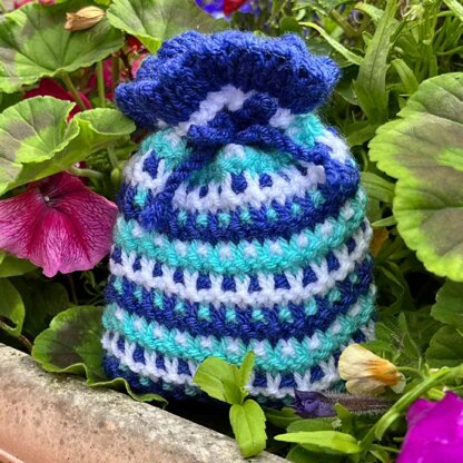 Garter Slip Stitch Lavender Bag Knitting Pattern - Free Knitting Pattern