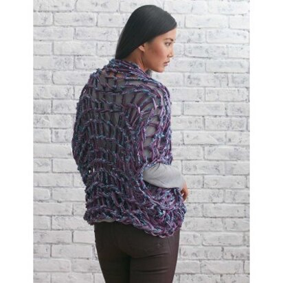 Arm Knit Shrug in Bernat Softee Chunky and Bargello