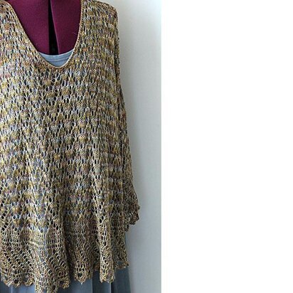 Lace Tunic With Fancy Edge - knitting pattern